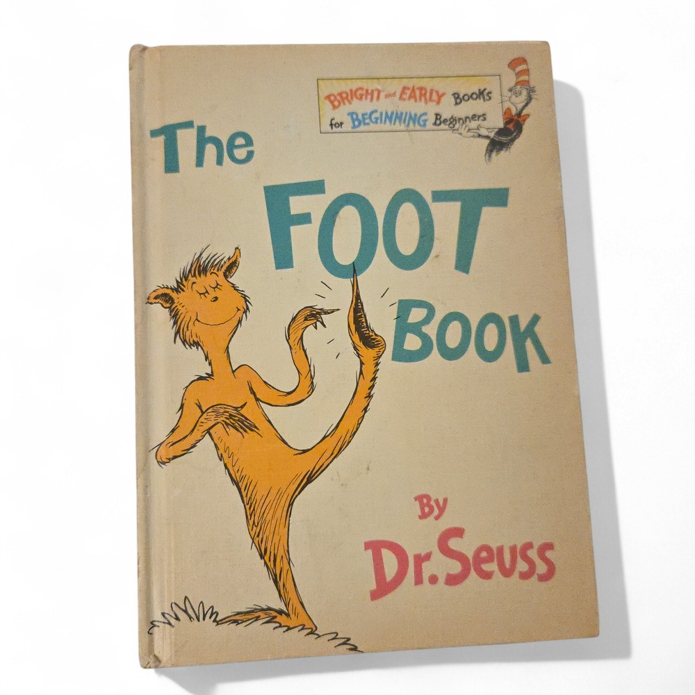VTG 1968 Dr Seuss Childrens The Foot‎ Book Hardcover Bright Early USA BOOK CLUB